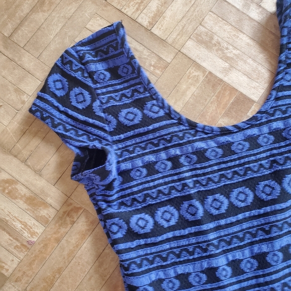 ๐3 for $15๐ Snap blue skater dress sz L - Picture 2 of 7